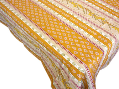French tablecloth, coated (Portofino mimosa, safran yellow)